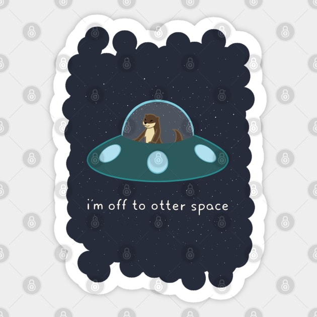 Otter Space Sticker by MaryCapaldi